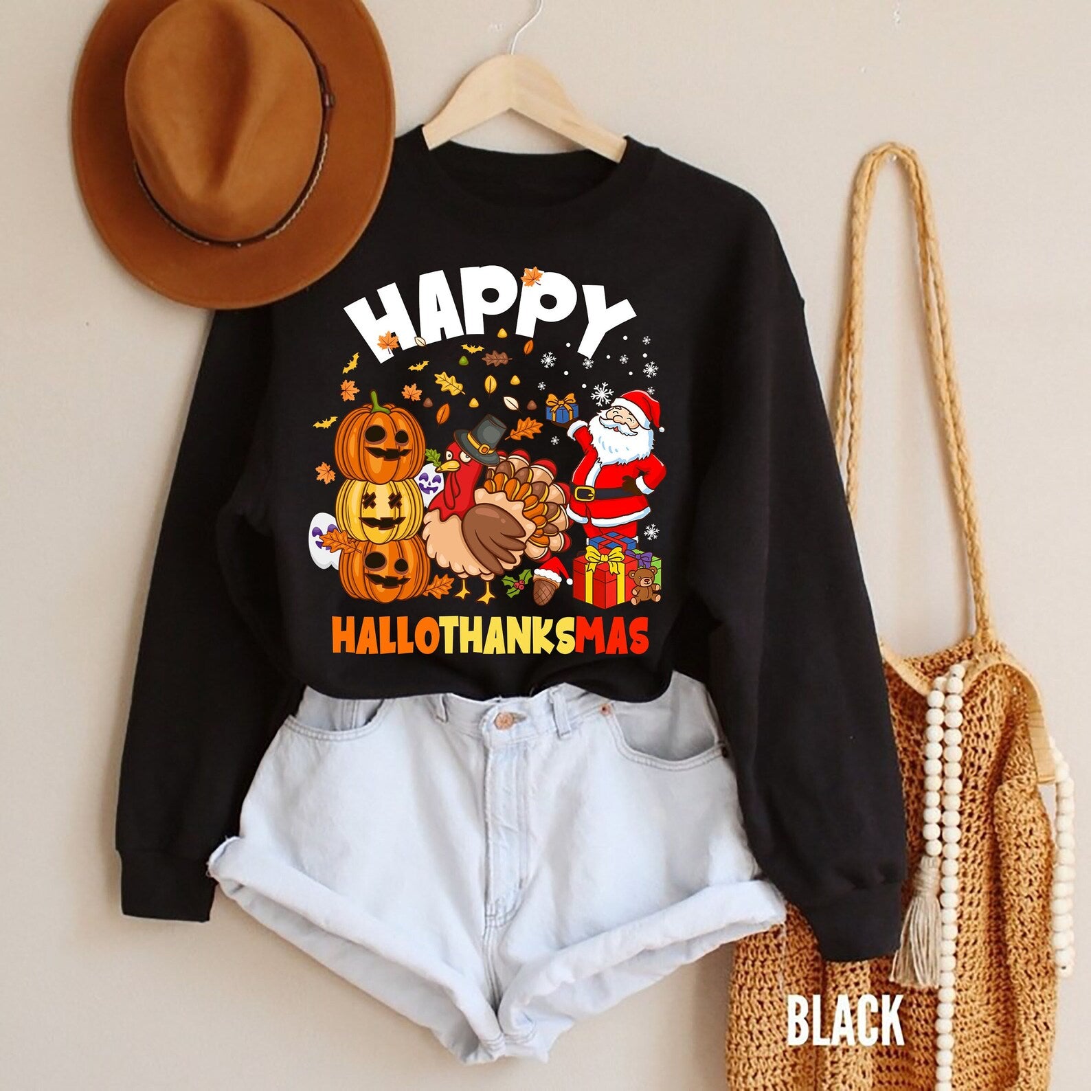 Cute Autumn Sweatshirt Halloween 2D Crewneck Sweatshirt All Over Print Sweatshirt For Women Sweatshirt For Men Sws3625