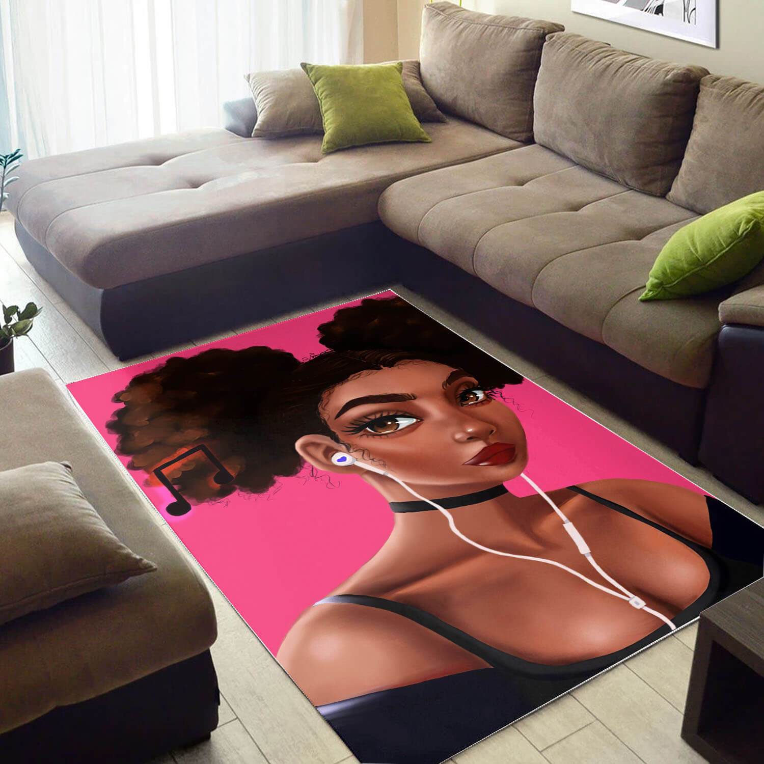 African American Area Rugs Pretty Afro American Girl African Inspired Area Rug Afrocentric Themed Decor BPS21867