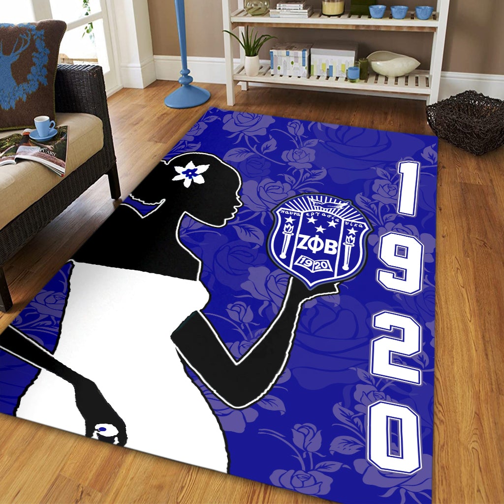 Wonderprint Area Rug Zeta Phi Beta Girl Rug Lt10