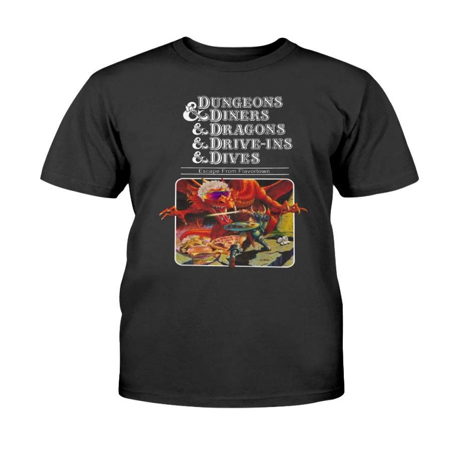 Dungeons, Diners ,Dragons , Drive-Ins , Dives Slightly Larger Image T-Shirt