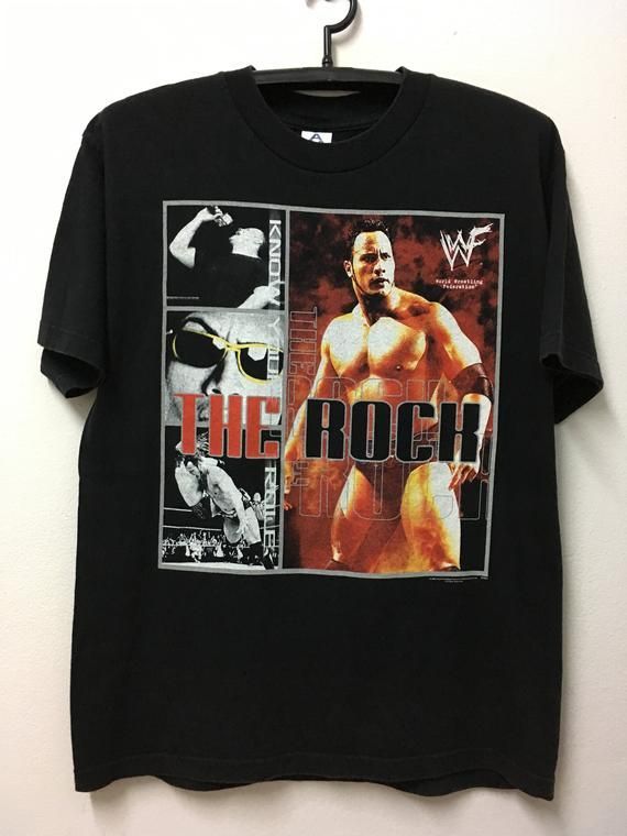 Vintage Wwe Wwf The Rock 2000 Layeth The Smackdown S Shirt 21 Shirt