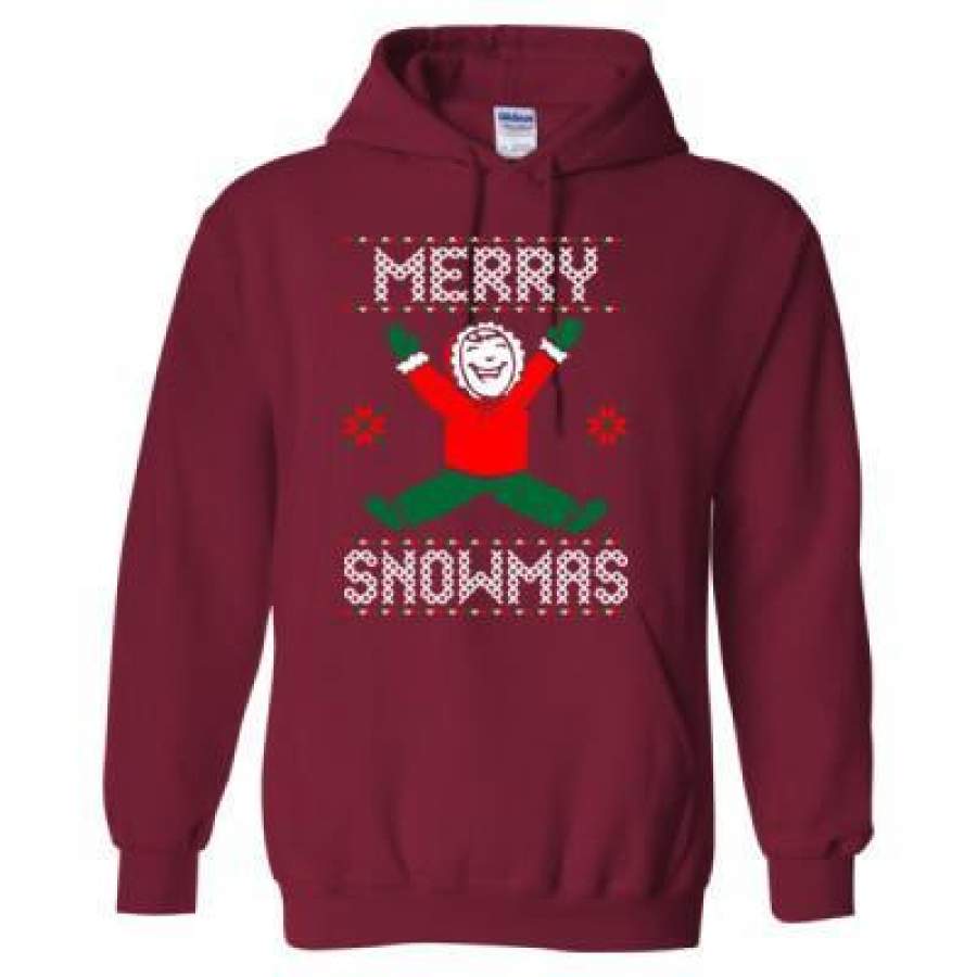 AGR Merry Snowmas Ugly Christmas Sweater – Heavy Blend™ Hooded Sweatshirt