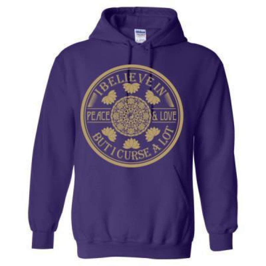 AGR I Believe In Peace And Love But I Curse A Lot – Heavy Blend™ Hooded Sweatshirt