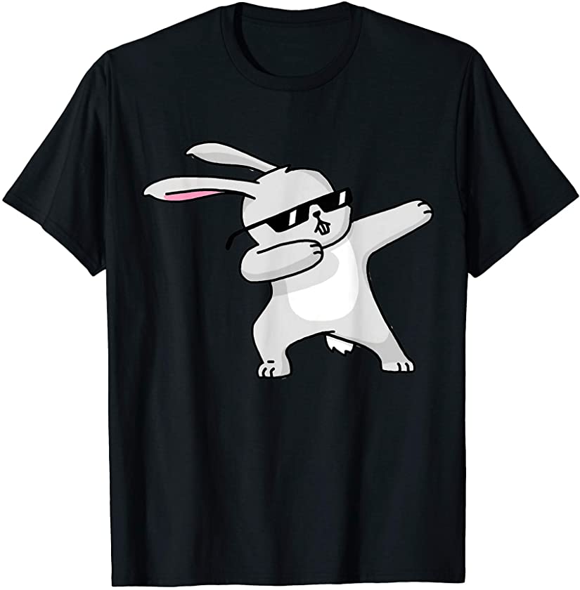 Bunny Dabbing Eggs Easter Shirt Easter Day Gift T-Shirt T-Shirt