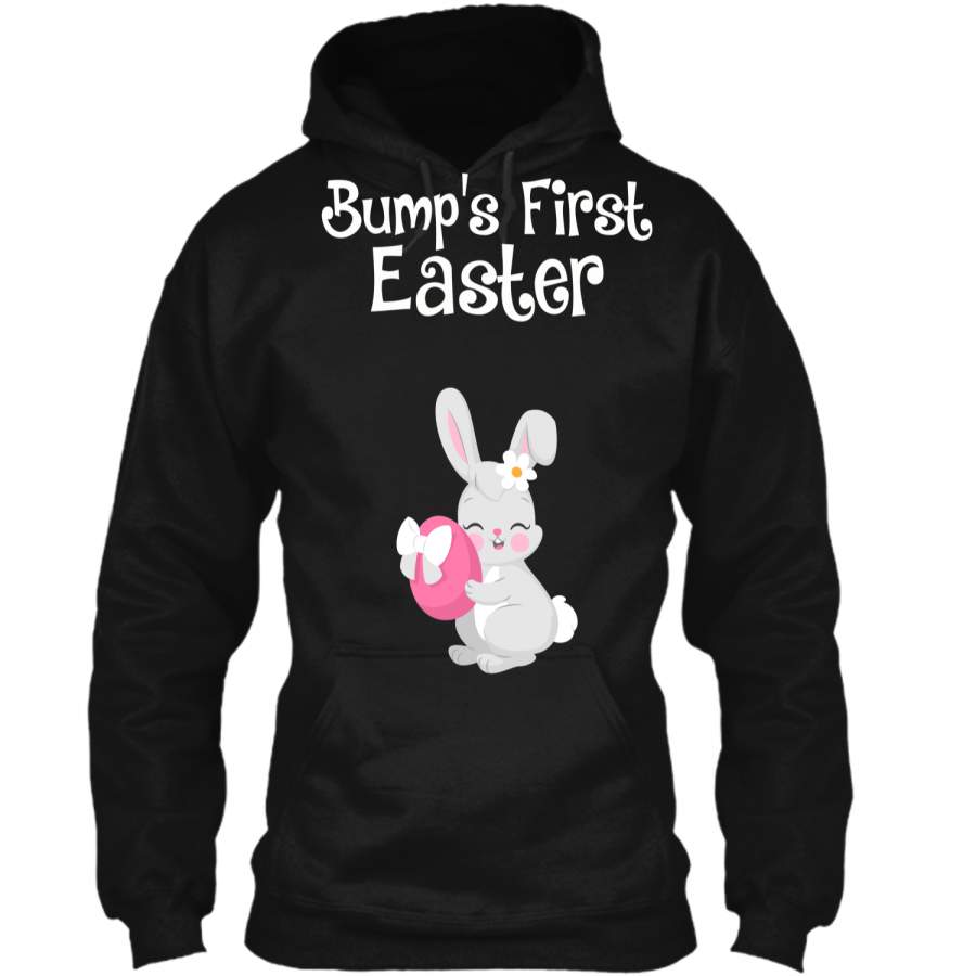 Baby Bumps First Easter Shirt – Bunny Pregnancy Easter Shirt Pullover Hoodie 8 oz