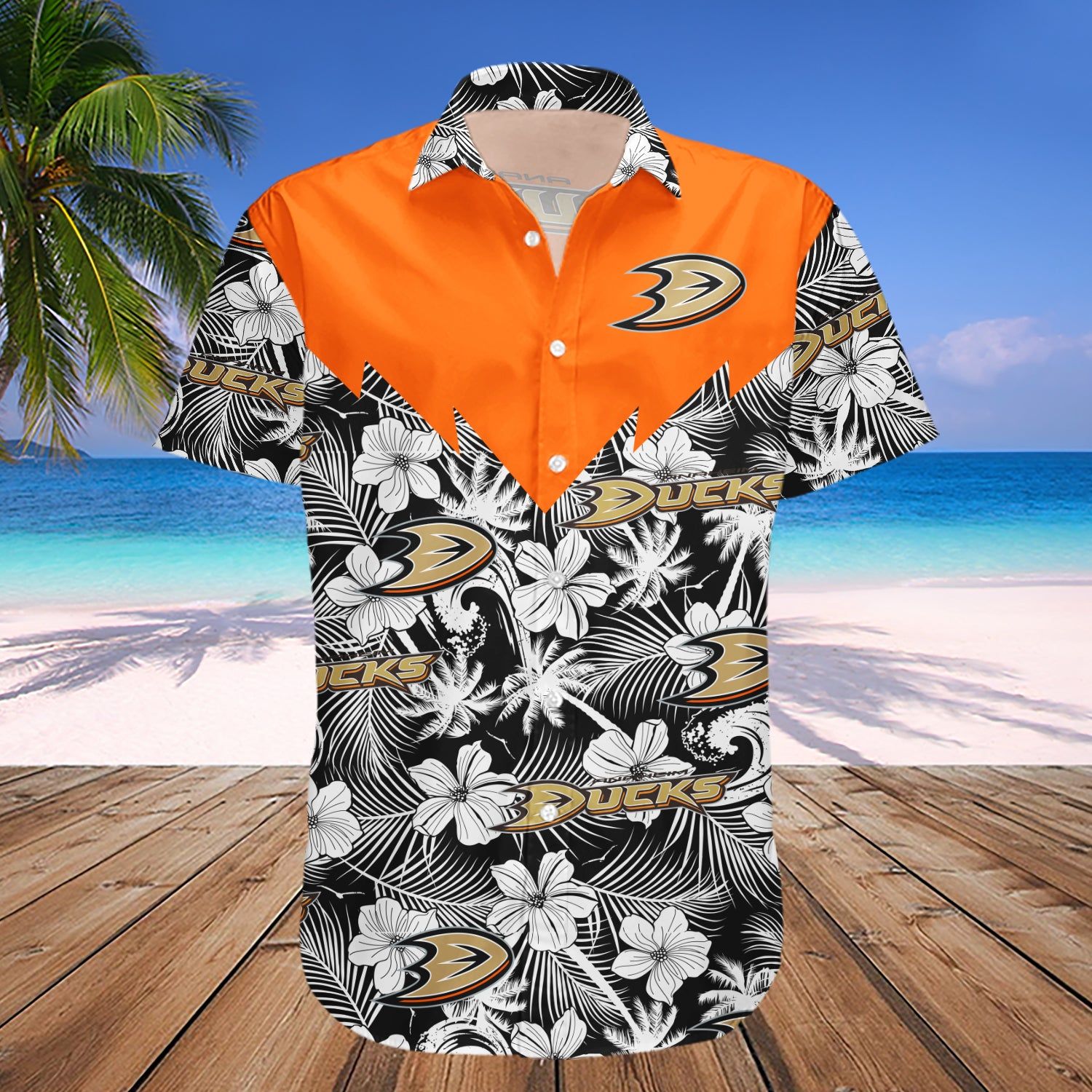 Anaheim Ducks Hawaii Shirt Tropical Seamless- Nhl