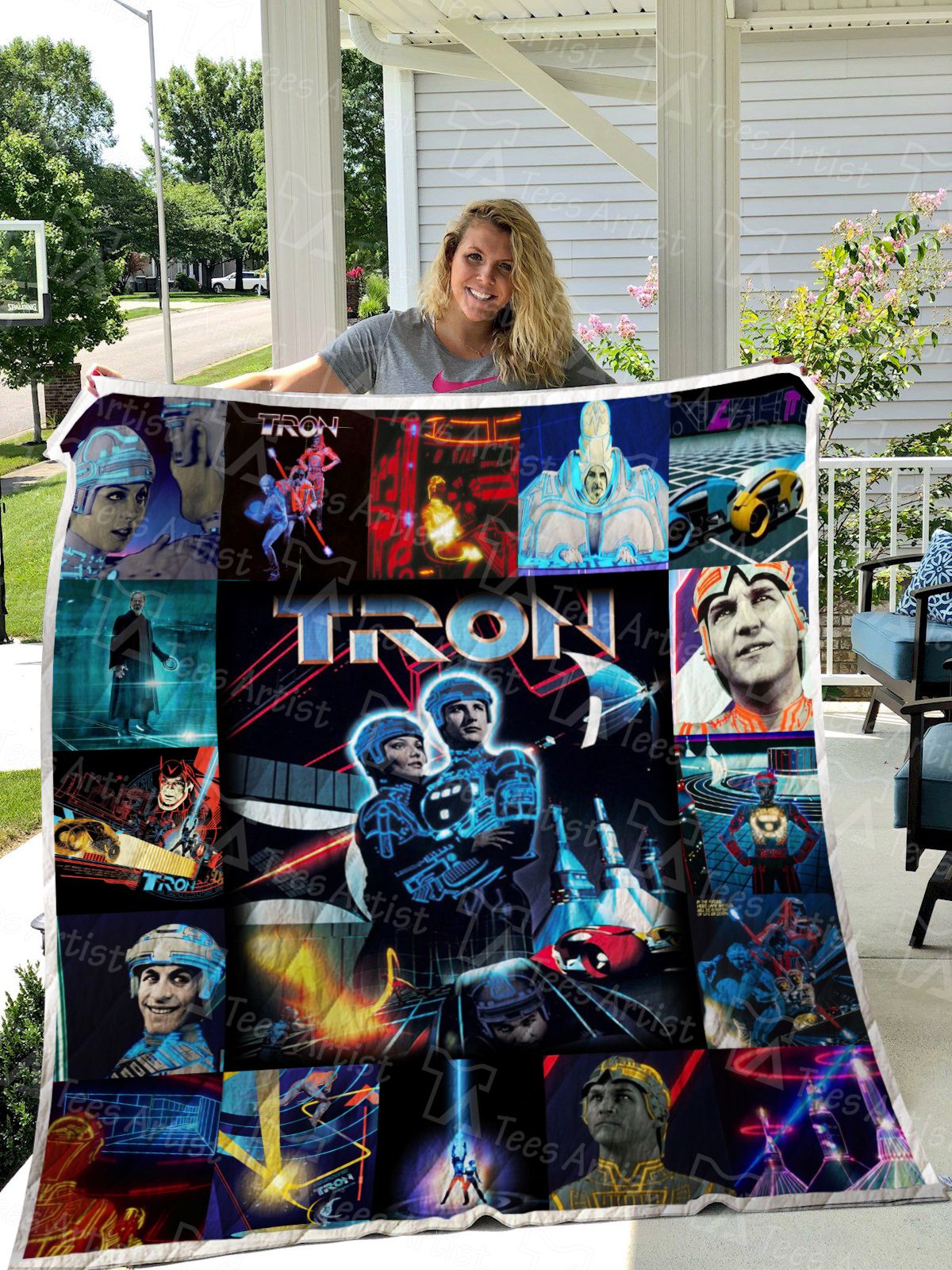 TRON 3D Quilt Blanket 1684