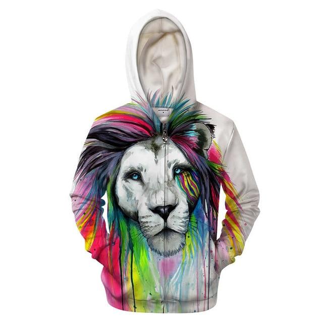 Rainbow Mane Zip-up Hoodie