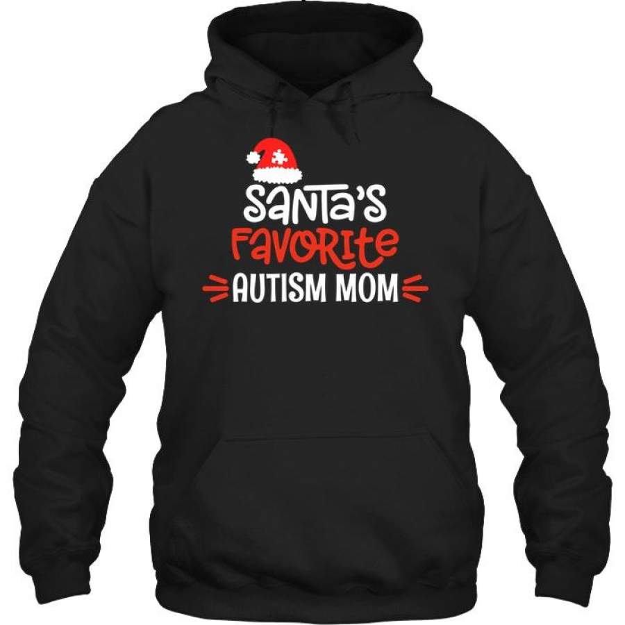 Santa’s Favorite Autism Mom Christmas Gift For Mom Hoodie