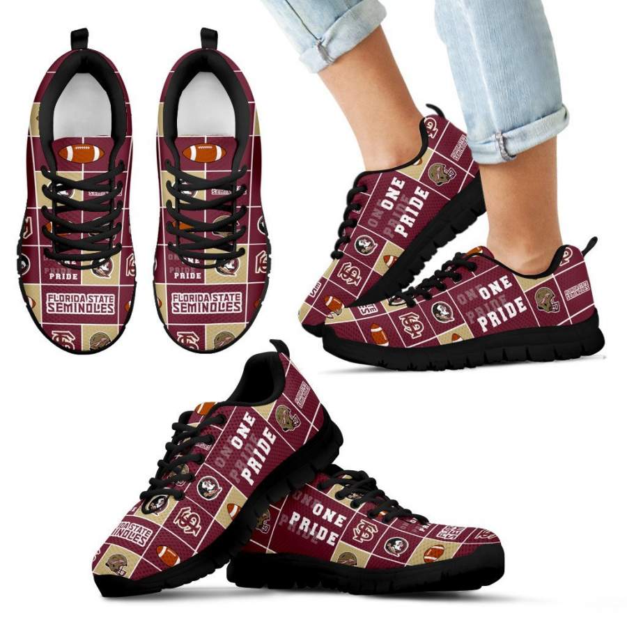 Colorful Pride Flag Florida State Seminoles Sneakers