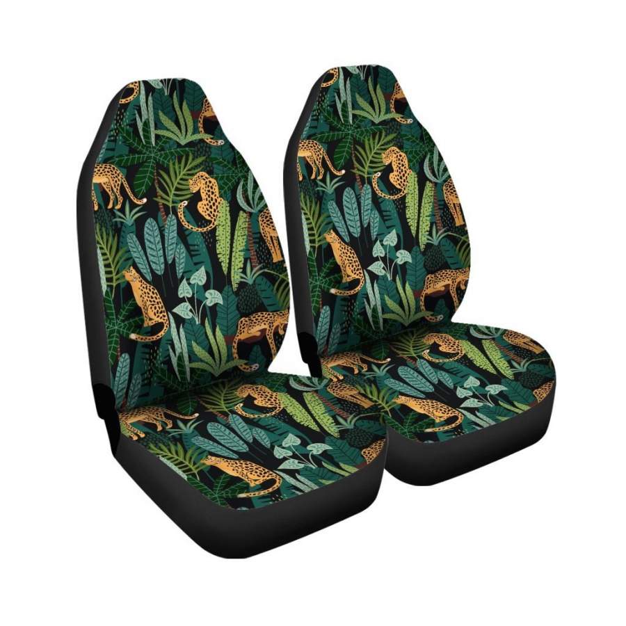 Tropical Leopard Hawaiian Print Car Seat Covers