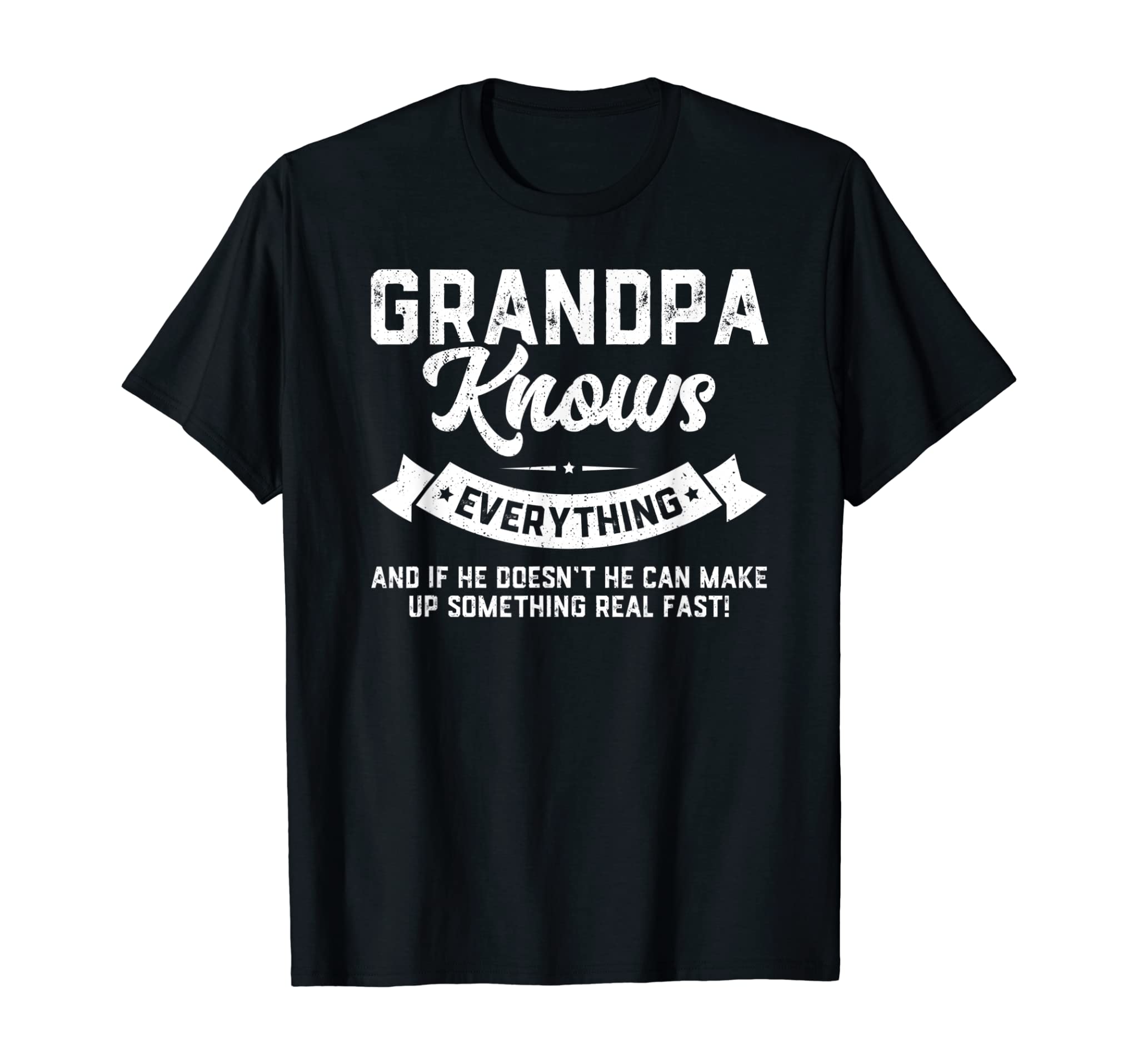 Mens Grandpa Knows Everything Shirt 60th Gift Funny Father’s Day