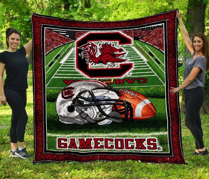 South Carolina Gamecocks Football 3D Quilt Blanket, Fleece Blanket