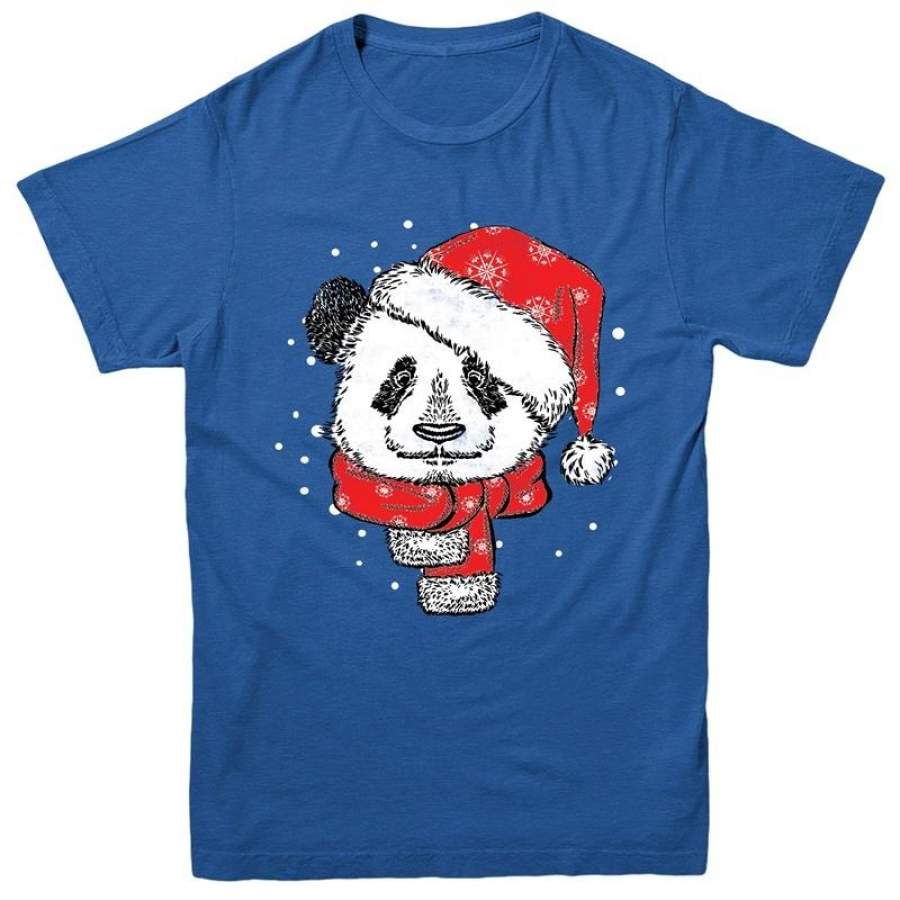 Santa Panda Xmas Festive Gift Mens T Shirt