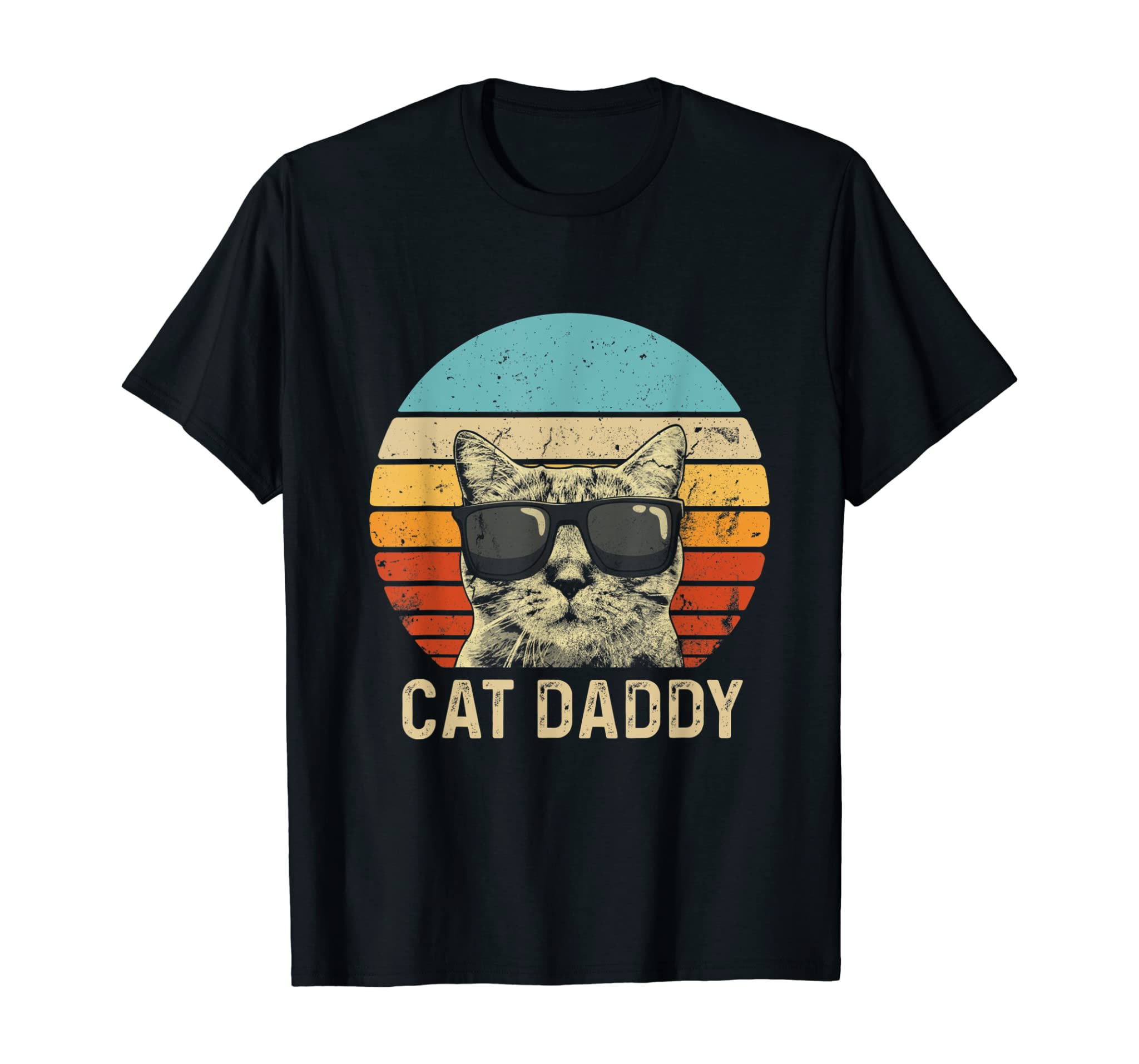 Mens Vintage Cat Daddy Shirt Funny Cat Lover Gift Cat Dad Fathers