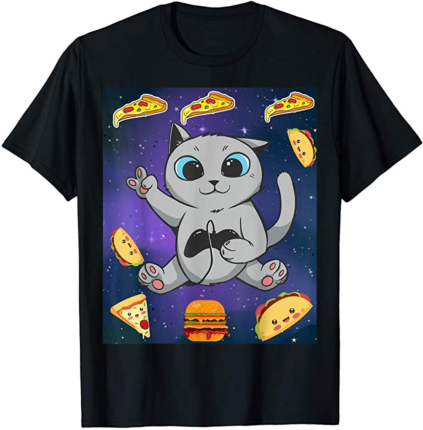 Astronaut Space Gamer Cat Taco Pizza Burger Kitten Animal T-Shirt