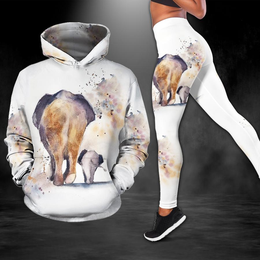 Elephant Walking By My Side Hoodie & Legging