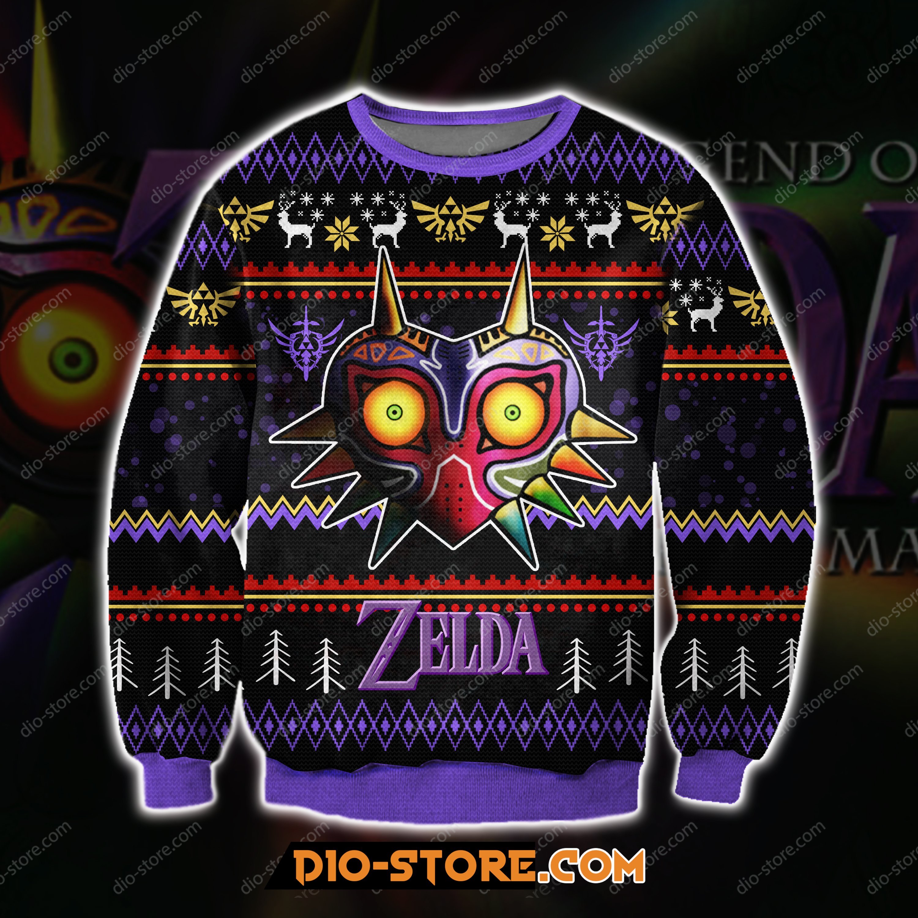 Zelda 3D Print Knitting Pattern Ugly Christmas Sweatshirt Hoodie All Over Printed Cint10038