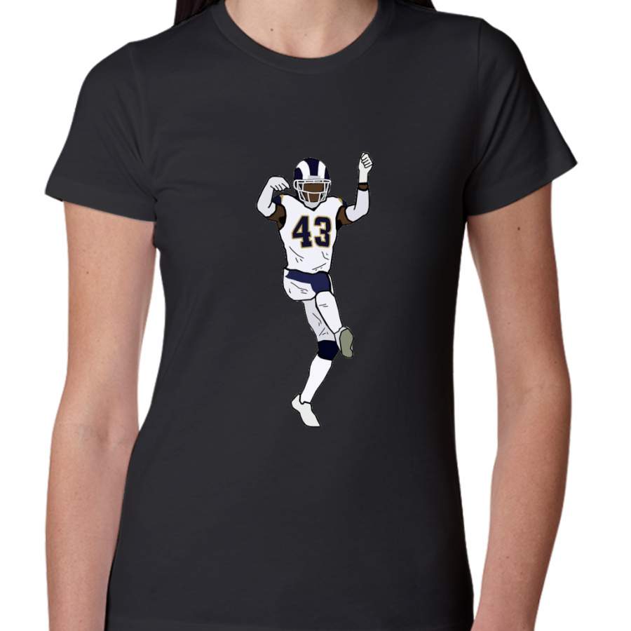 John Johnson III Interception Motorcycle Celebration – Los Angeles Rams Women T-Shirt