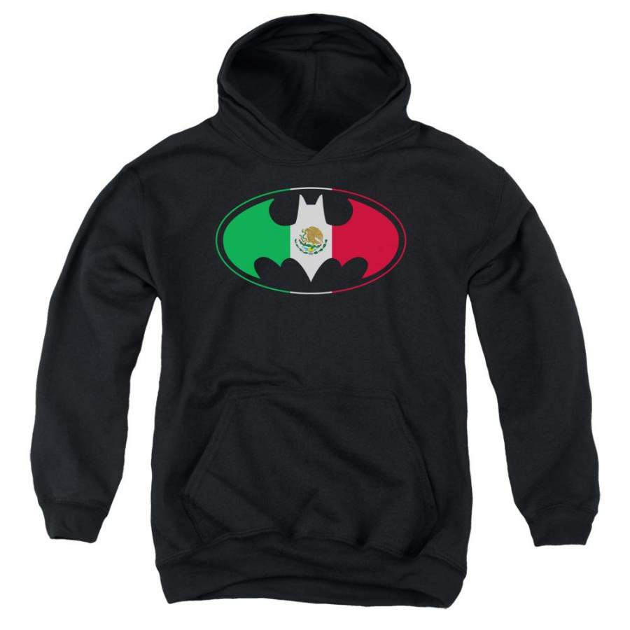 Batman – Mexican Flag Shield Youth Pull Over Hoodie