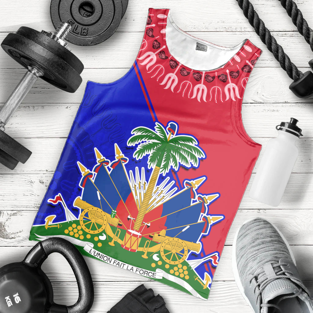 Haiti Men Tank Top Haiti Flag Dashiki Simple Style Lt14