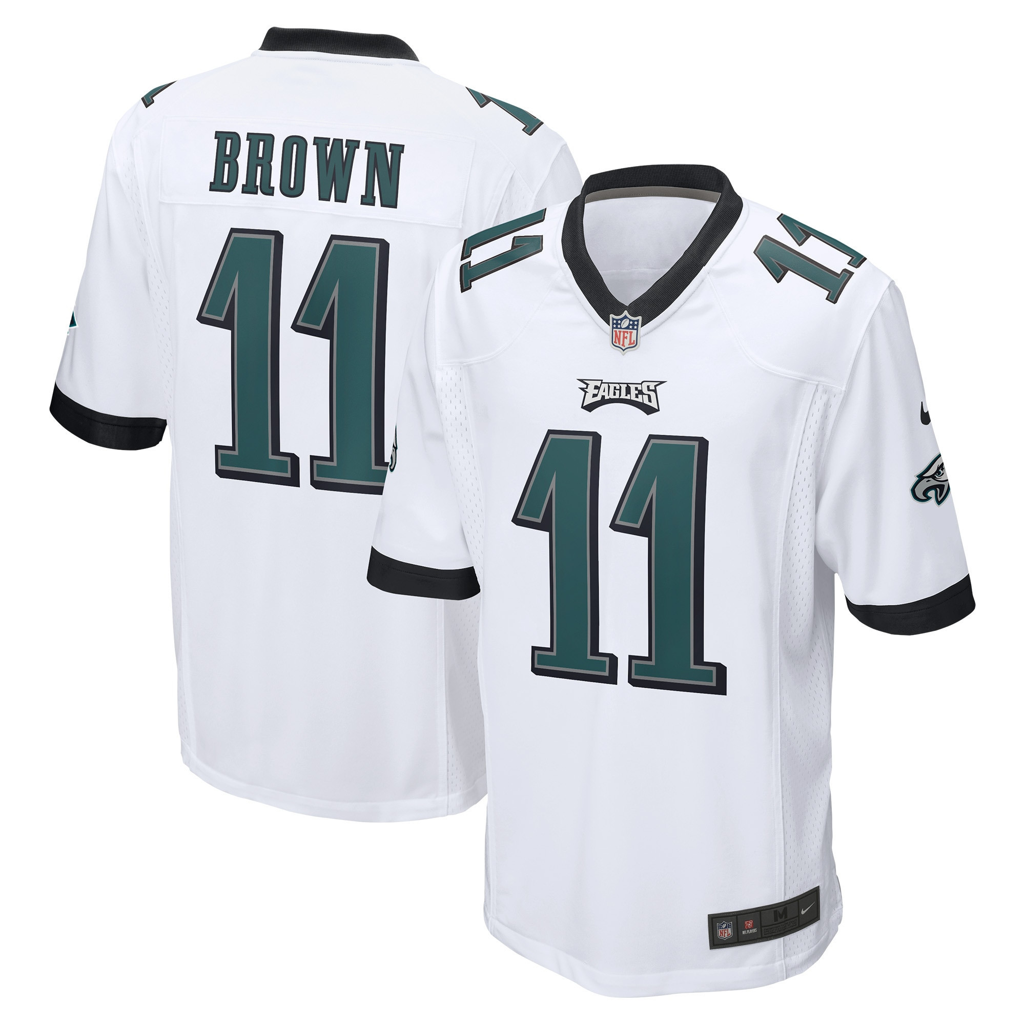 Aj Brown Philadelphia Eagles Game Jersey White NFL