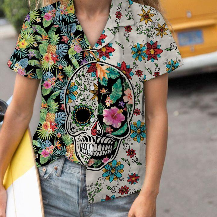 Sugar Skull Tropical Hawaii Shirt Ha36030