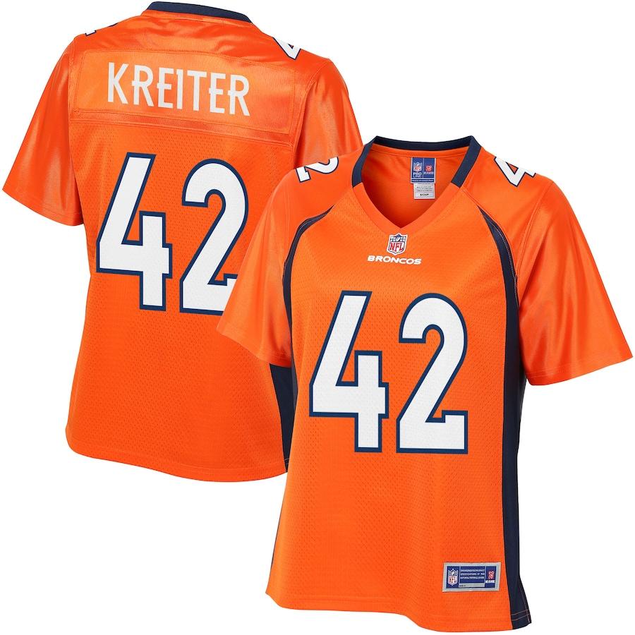 Casey Kreiter Denver Broncos NFL Pro Line Womens Player Jersey – Orange