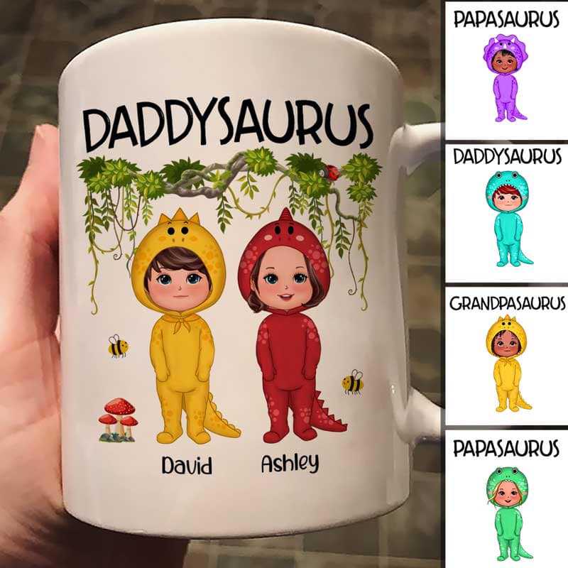 Daddysaurus Doll Kids Father‘S Day Gift Personalized Mug