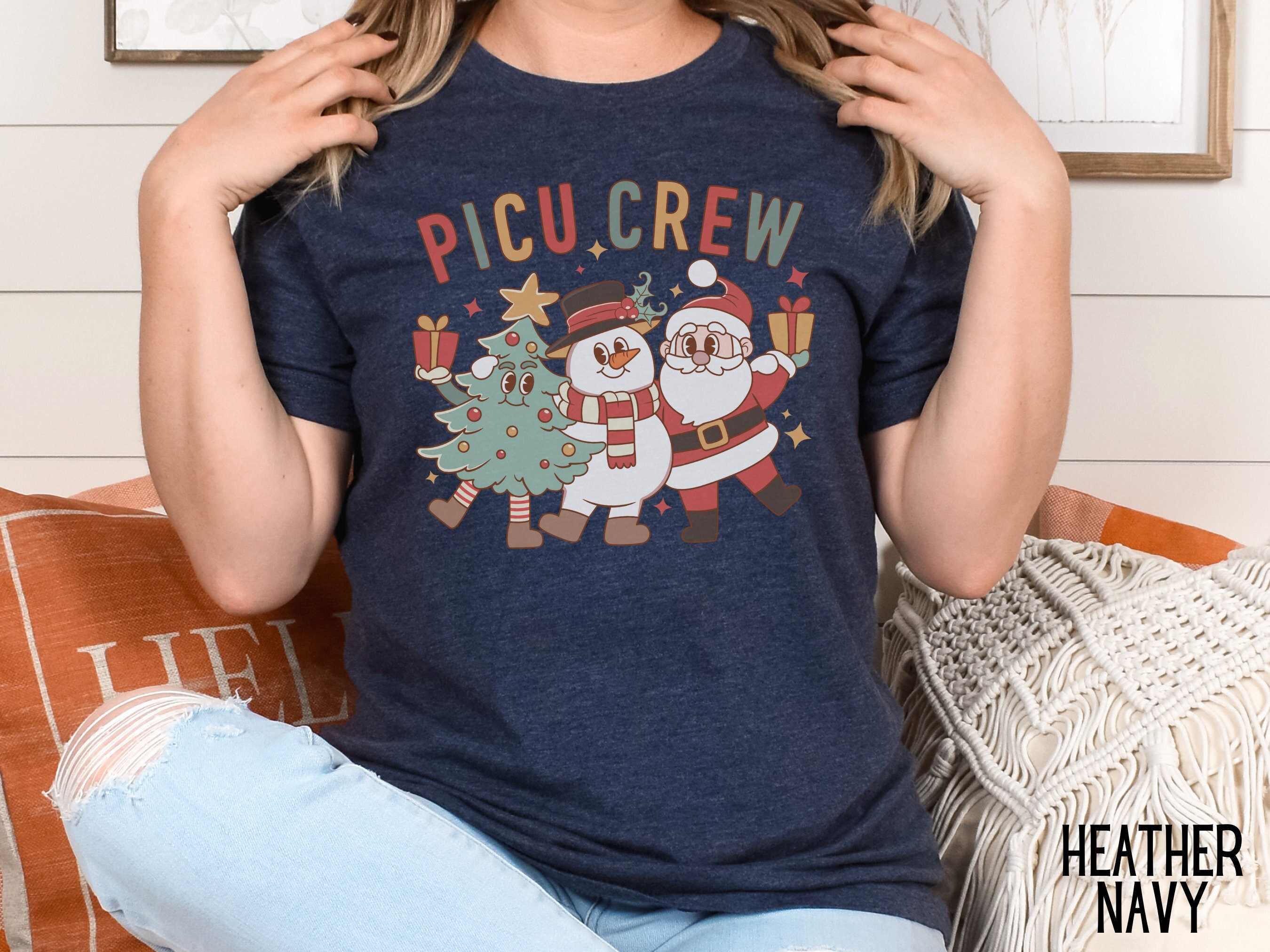 PICU Nurse Shirt for Christmas, Pediatric ICU Nurse TShirt for Christmas PICU Nurse Tee, Festive Picu Nurse Tee for Nurse Christmas Shirt