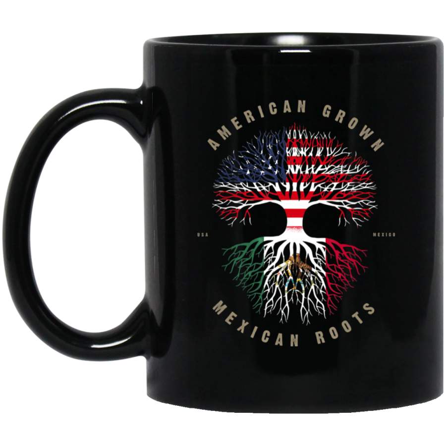 American Grown Mexican Roots Mexico Flag Coffee Mug