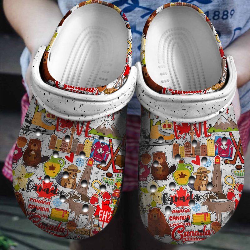 Canadian Symbols For Men And Women Gift For Fan Classic Water Rubber clog Shoes Comfy Footwear