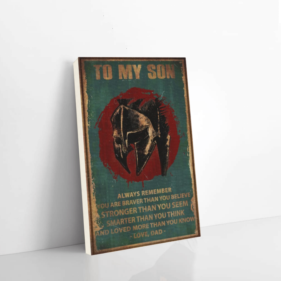 spartan canvas dad to son stronger than you seem smarter than you think