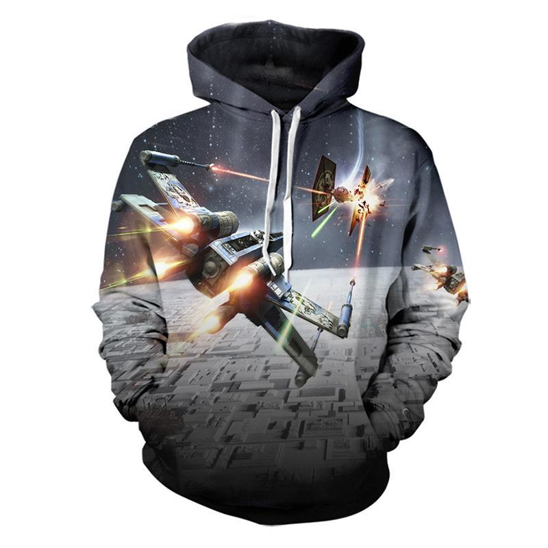 3D Space War Hoodie