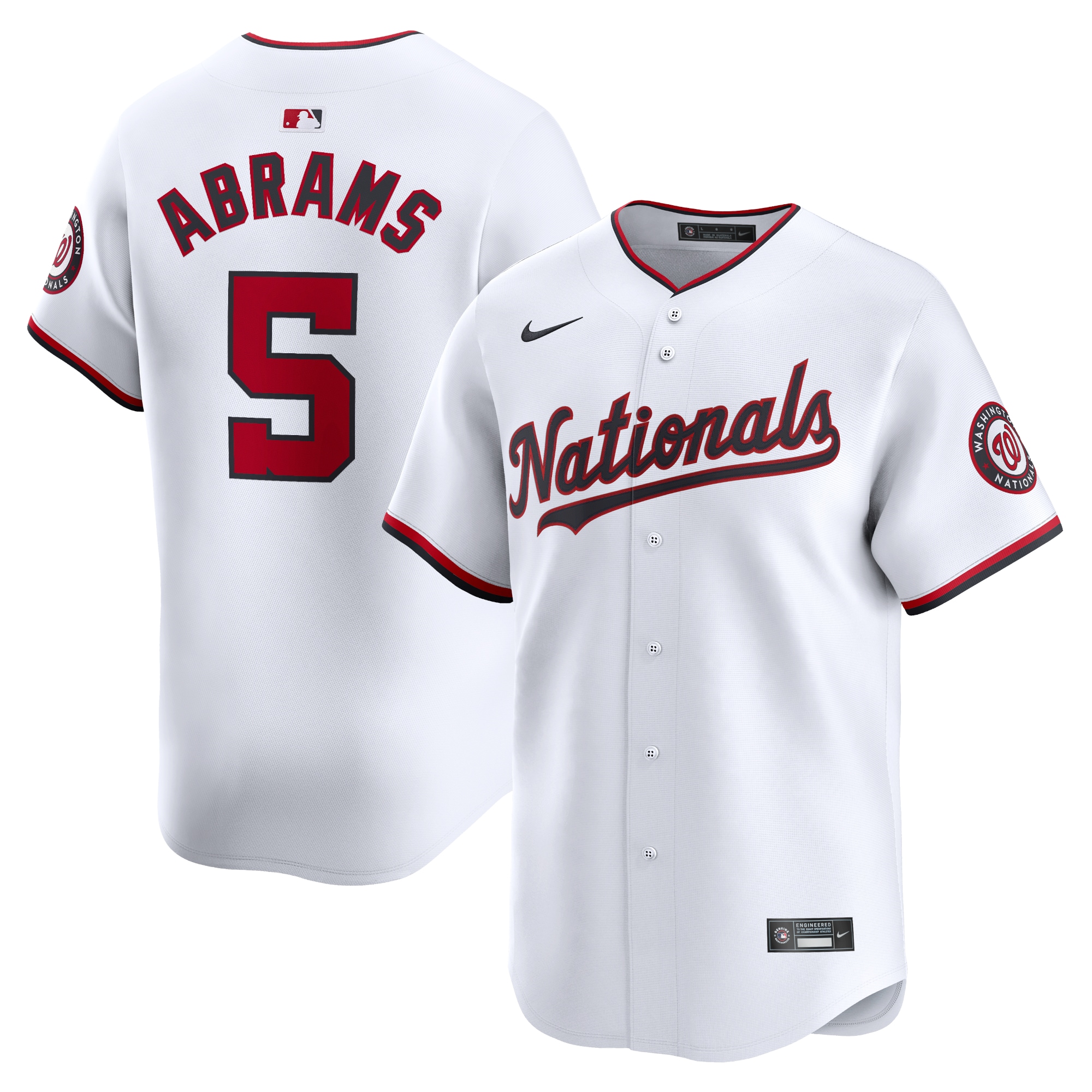 CJ Abrams Washington Nationals Home Limited Player Jersey – White