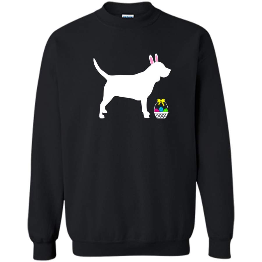 Beagle Easter Bunny Dog Silhouette T-Shirt Printed Crewneck Pullover Sweatshirt 8 oz