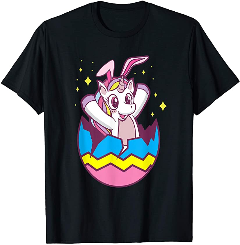 Cute Baby Unicorn Bunny Girls Women Funny Easter Day T-Shirt