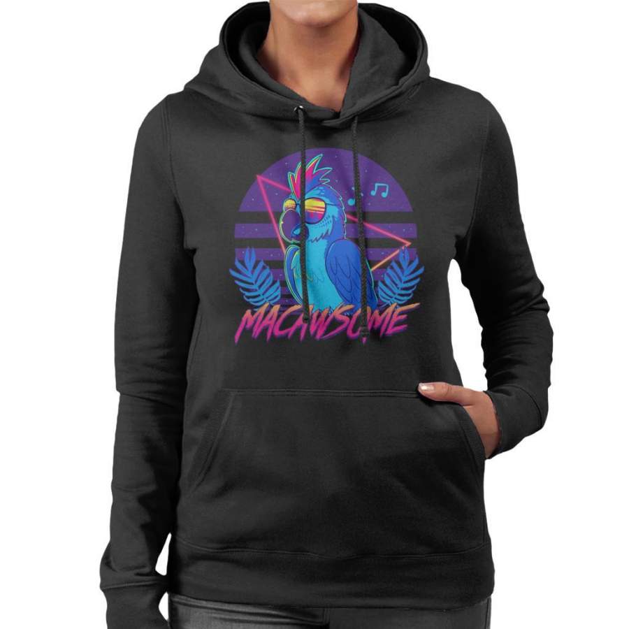 Macawesome Macaw Parrot Women’s Hooded Sweatshirt