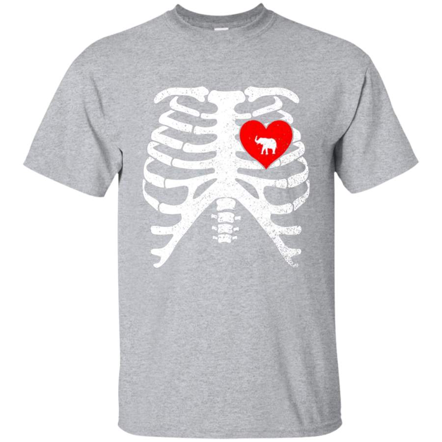 Skeleton Rib Cage Xray Bones T-Shirt with ELEPHANT Men