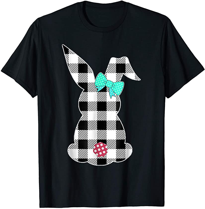 Plaid Rabbit Happy Egg Hunt T-Shirt