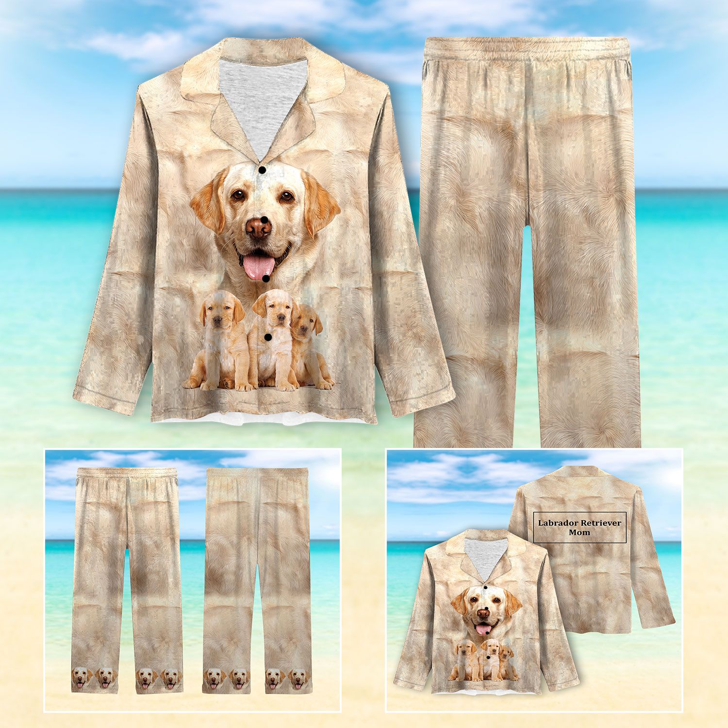 Women’s Long Sleeve Pajama – Labrador Retriever Mom D230205