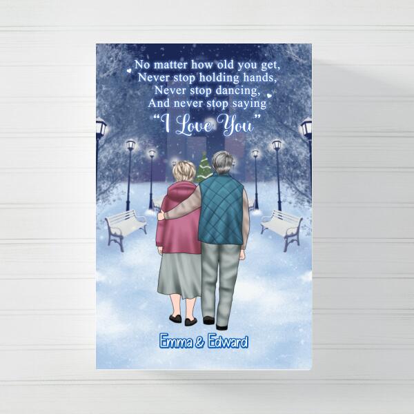 Personalized Poster, Canvas, No Matter How Old You Get, Christmas Gift For Old Couple