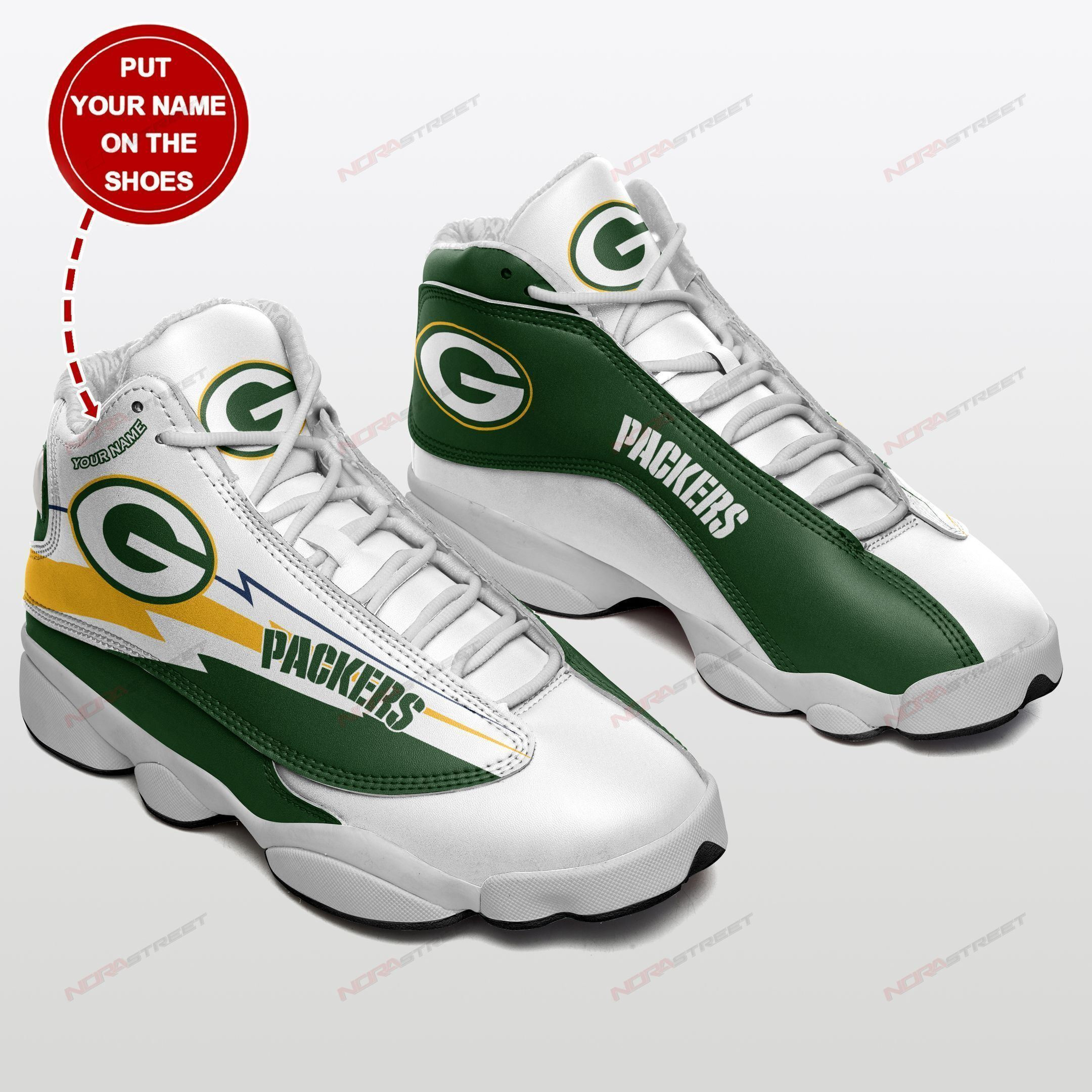 Personalized Green Bay Packers Football Air Jd13 Shoes