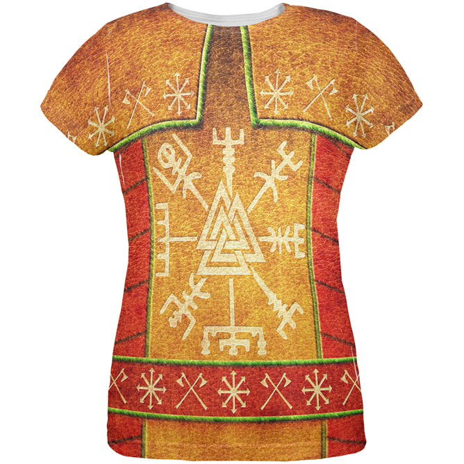 Vikings Ugly Christmas Sweater Armor Costume All Over Womens T Shirt