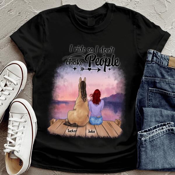 Personalized Horse/Dog Mom T-Shirt – Gift Idea For Horse Lovers, Dog Lovers – 9Agkn2