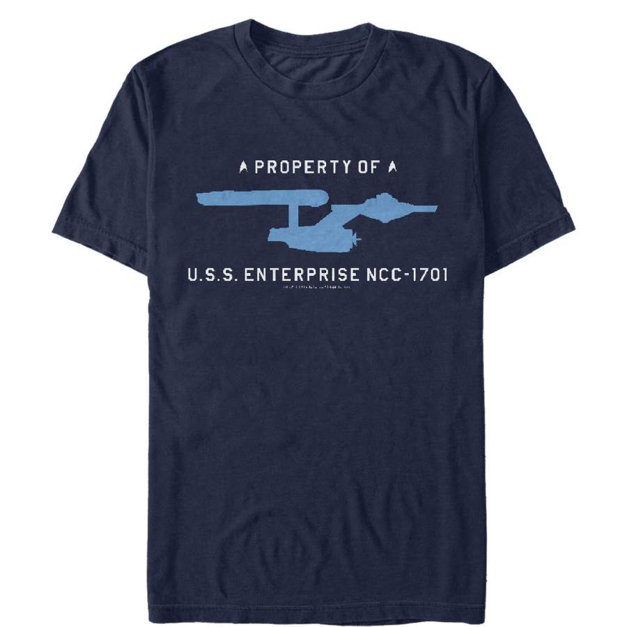 Star Trek Men’s Property of Enterprise NCC-1701  T Shirt