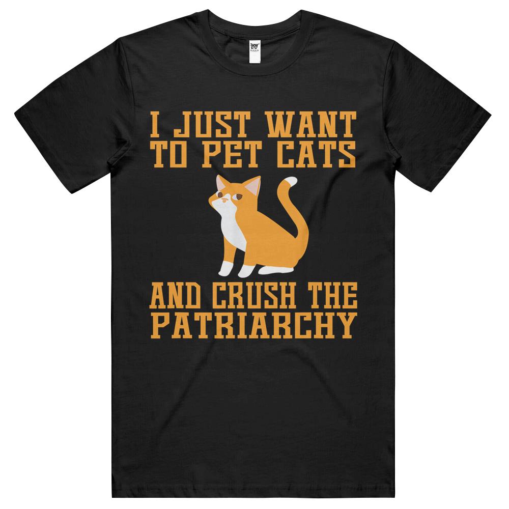 Funny Pet Cats And Crush The Patriarchy Feminist T Shirts