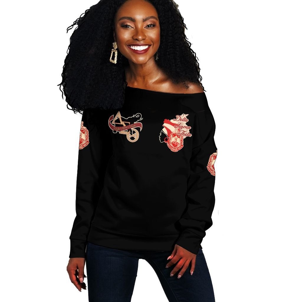 Sorority Sweatshirt – I Have Two Titles Mom And Delta Sigma Theta Women Off Shoulder