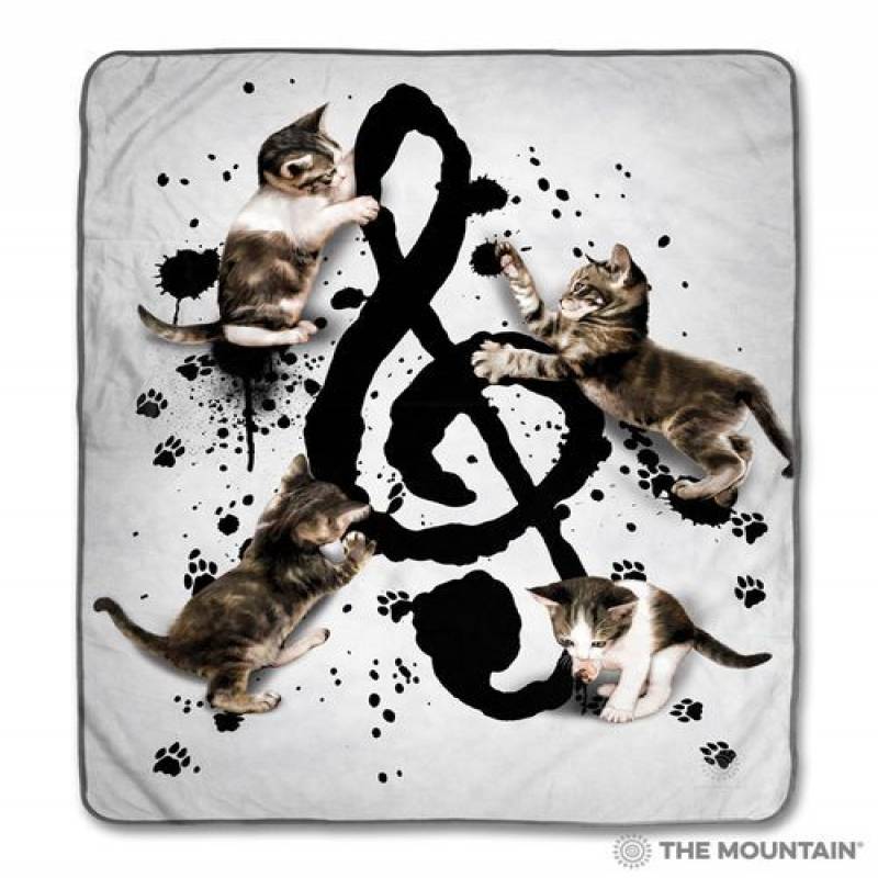 Music Kittens CLA1712439F Sherpa Fleece Blanket