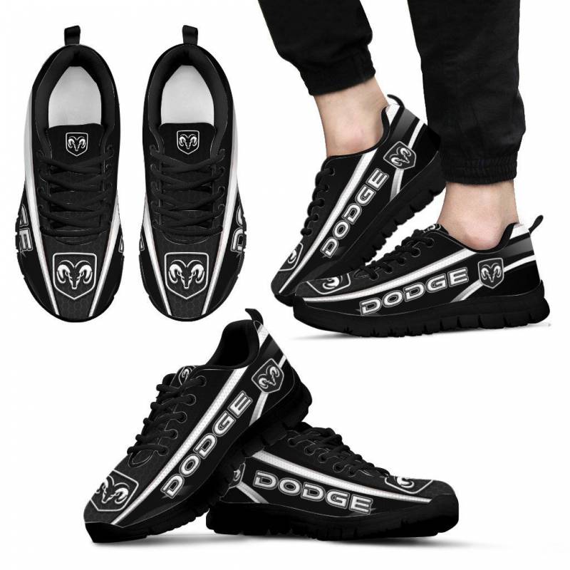 3D Printed Dodge- NCT Sneakers Ver1 For Men & Women (Black)